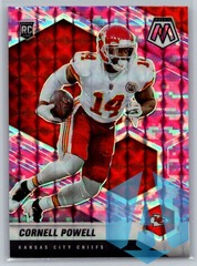 2021 Panini Mosaic #340 Cornell Powell Camo Pink Rookie RC CHIEFS